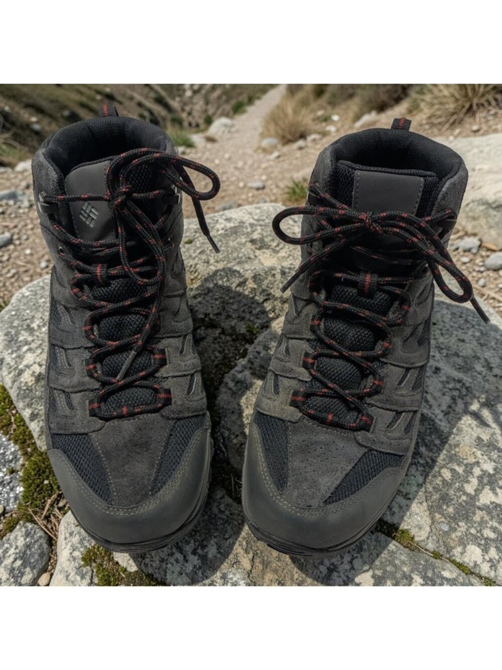 Columbia Mens 10.5 Hiking Boots Leather Black